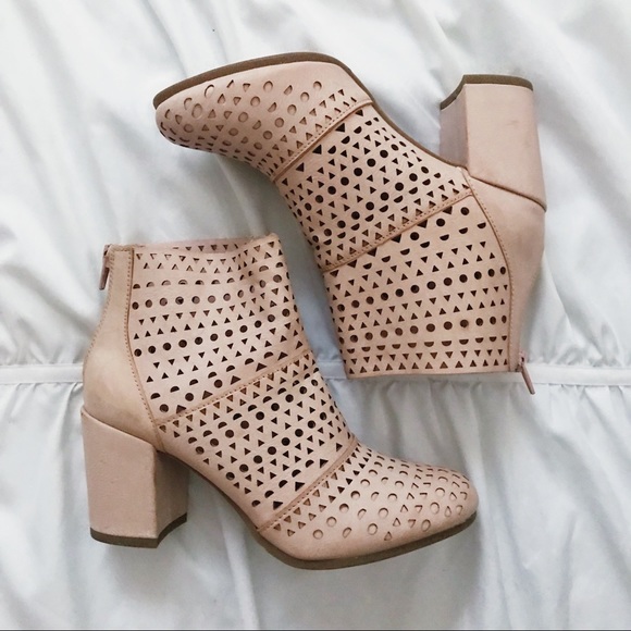 Rampage Shoes - NWOB Rampage Pink Perforated Laser Cut Ankle Boots